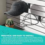6 Pcs Slat Wall Hat Display Rack, Slat Wall Hat Racks for Vendors, Slatwall Hat Display for Baseball Hats Beanies Wigs Organi