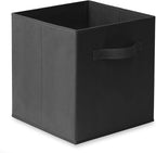 Casafield Set of 6 Collapsible Fabric Cube Storage Bins, Black - 11" Foldable Cloth Baskets for Shelves, Cubby Organizers & M