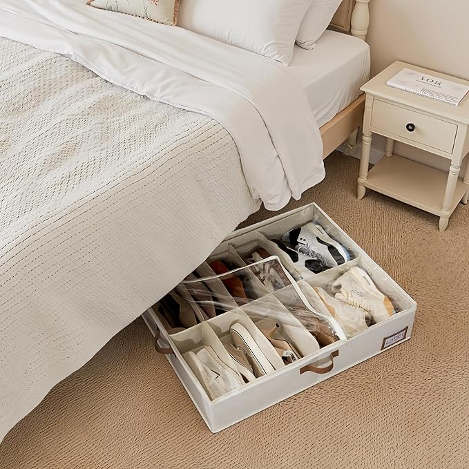 Large Under Bed Storage Containers with Under Bed Shoe Storage