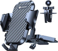 VICSEED Military-Grade Sturdy Car Phone Holder Mount, Upgraded Anti Shake Metal CD Slot & Air Vent Thick Case Friendly Phone Mount for Car Fit for iPhone 17 16 15 Samsung All Phones - Classic Black