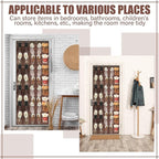 Windyun 40 Over the Door Shoe Organizer Large Breathable Mesh Pockets Hanging Shoe Rack for Closet Brown Behind Door Hanger S