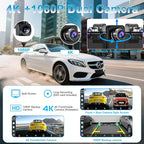 Carplay Screen for Car,10.26" HD Car Stereo for Apple Carplay & Android Auto -with Rotatable 4K Dash Cam & HD Backup Camera, 