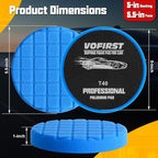 6 PCS Buffing Polishing Pad, 5.5 Inch Buffing Pads for Polisher, Body Repair Buffing Sponge Pad Kit for 5 Inch Backing Plate, for Car Buffer Compounding, Polishing and Waxing