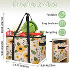 Reusable Grocery Bag, Foldable Large Shopping Tote Bag for Groceries Kitchen Picnic Car Trunk