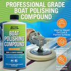 Boat Polishing Compound Gelcoat Restorer, Fiberglass Polish for Boats, Rubbing and Oxidation Remover, Faded Shiny Marine Gel Coat