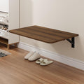 Foldable Walnut Floating Wall Shelves 20 inch, Bathroom Shelves Wall Mounted,12" Deep Wood Floating Kitchen shelves,Easy to I