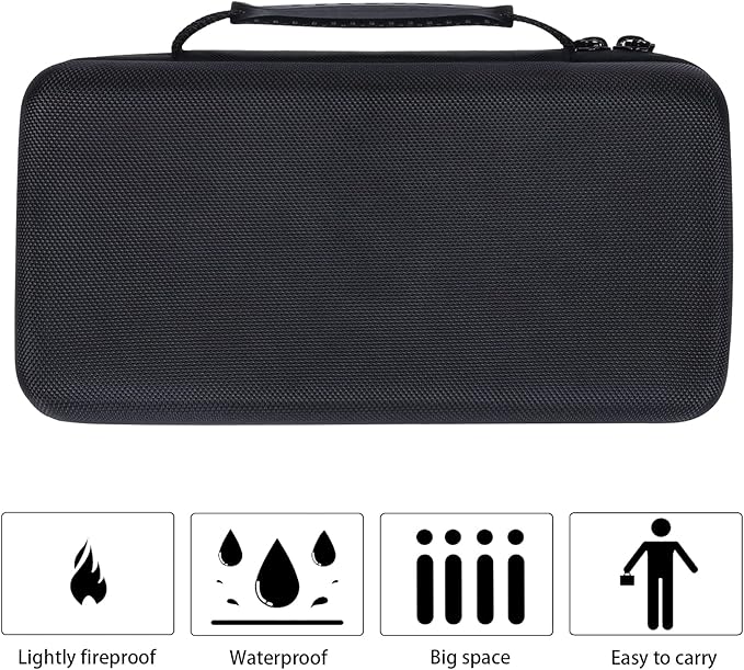 khanka Hard Travel Case Replacement for Halo Bolt 58830/57720 / Air 58830 / ACDC Max 55500 mWh Portable Emergency Power Kit, Portable Phone Laptop Charger, Case Only (Black)