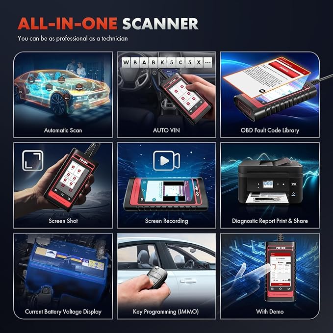 A-Premium 2025 PD100F for Ford Lincoln Mercury Full System OBD2 Scanner Diagnostic Tool, Bi-Directional Code Read Scan Tool,