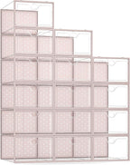 Pinkpum 15 Pack X-Large Shoe Storage Boxes, Shoe Organizer for Closet Clear Plastic Stackable Shoe Dispaly Case Bins Holder, 