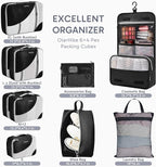 10 Set Packing Cubes for Travel, Gifts for Women Mom,Anti-Tearing Suitcase Organizer for Luggage with Shoe & Hanging Toiletry