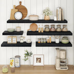 Fun Memories 32Inch Floating Shelves, 9.3Inch Deep Rustic Wall Shelves - Extra Deeper & Thicker Wall Mounted Storage Shelf fo