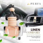Car Air Fresheners for Men and Women - Linen Comfort | Pack of 2 Car Scents Air Freshener | 4ml Odour Eliminator Diffuser wit