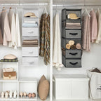 GRANNY SAYS 6-Shelf Hanging Closet Organizer, Separable to 2 Pack 3-Shelf, Closet Organization and Storage with 3 Different D