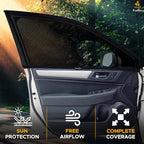 EcoNour Car Front Side Window Sun Shades Compatible for Subaru Outback | 2Pack Breathable Super Stretchy Mesh Sun Shade | Heat Block UV Protection Car Window Screen Covers | Mosquito Net Curtains