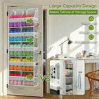 Unjumbly 5 Tiers Over The Door Hanging Yarn Storage Organizer, Hanging Door Organizer for Knitting and Crochet Supplies, Back