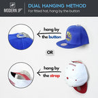 Modern JP Adhesive Hat Hooks for Wall (32-Pack) - Hat Rack for Baseball Caps, Minimalist Hat Display, Strong Hold Hat Hangers