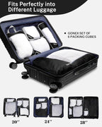 Compression Packing Cubes, Gonex Extensible Storage Mesh Bags Organizers