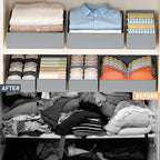 DIMJ Drawer Organizer Clothes - 18 Pack Closet Drawer Organizer Bins for Baby Clothes Storage, Fabric Dresser Organizer for N