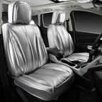 CAR PASS Ultra+ Nappa Leather Car Seat Covers Full Set Universal Cushioned, Soft Breathable Waterproof Anti-Slip Driver Seats
