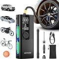 Airmoto Tire Inflator Portable Air Compressor - Air Pump For Car Tires with Digital Pressure Gauge, LED Light and Auto Shut-O