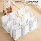 HOMCOM Portable Wardrobe Closet, Folding Clothes Storage Organizer with 8 Cube Compartments, 2 Hanging Rods, 11 Magnet Doors,