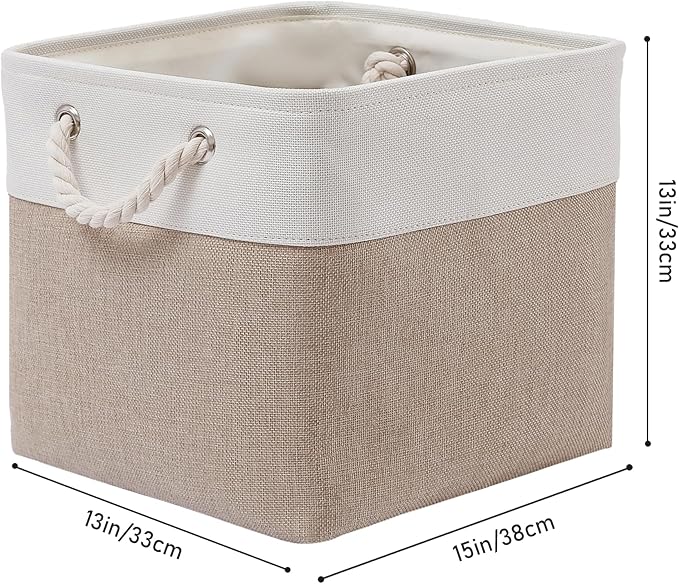 13×15×13 Inch Storage Cubes,6 Pack Cube Storage Bins for Shelves,Fabric Collapsible Storage Bins with Handles, Foldable Stora