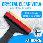 Car Ice Scraper Brass Blade - Fast, Effortless, efficient & Easy - Brass Ice Scrapers for Car Windshield Ice Scraper - Brass Ice Scraper for Car - Original Murska from Europe - Winter A053 Black Red