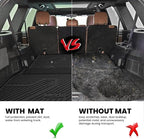 LASFIT Trunk Mat & Backrest Mats for Lincoln Aviator 2026 2025 2024 2023 2022 2021 2020, All Weather TPE Custom Fit Cargo Liner for Aviator Cargo Mat 2020-2026, Black, Easy to Clean