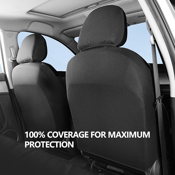 Car Seat Covers Premium Cloth, Washable Seat Covers, Car Seat Covers Front Seats, Elastic Fabric Airbag Compatible Automotive