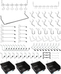 FRIMOONY Pegboard Hooks, with Bins, Peg Locks, for Organizing Various Tools, 131 PCS, 60 of Which are Locks