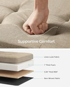 SONGMICS MAZIE Collection - 43 Inches Folding Storage Ottoman Bench, Ottoman Foot Rest, End of Bed Bench, Storage Chest, Load