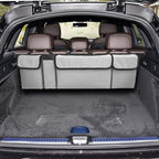 Car Trunk Organizer, Backseat Hanging Large Storage with Adjustable Straps,Waterproof PVC Collapsible Cargo Bag, Car Interior