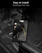 3W Floor Mats(with Carpet) & Cargo Liner Fit for Honda CR-V 2023 2024 2025 2026 TPE All Weather Waterproof Custom Fit Automotive Floor Liners and Carpet for Honda CRV(Include Hybrid)
