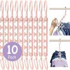 Wonder Hanger Max 10-Pack Space Saving Hangers, Reinforced Hooks Swivels 360°, Cascading Hanger, Teens, College Dorms, Kids &