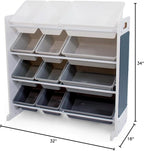 Humble Crew Toy Storage Organizer with 12 Removable Storage Bins for Kids Playroom, 4-Tier Toddler Toy Organization and Stora