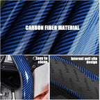 Car Steering Wheel Cover, 3 Piece Bright Carbon Fiber Steering Wheel Covers, Non-Slip Steering Wheel Cover Protector, Great Grip, Universal Car Accessories Decoration for 14.5-15 inch (Blue)