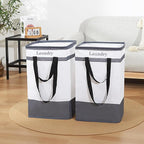 FairyHaus Laundry Basket 100L, 2Pack Laundry Hamper with Easy Carry Handles, Collapsible Laundry Baskets Hampers for Bathroom