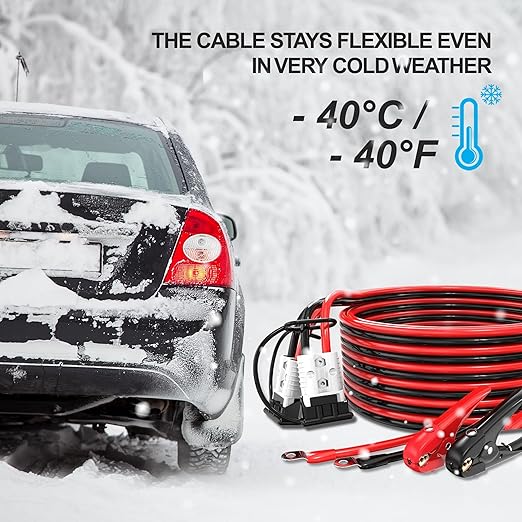 800A Jumper Cables,Heavy Duty 1 Gauge 30 Feet Battery Cable for Car,Quick Connect Booster Battery Wires with Alligator Clips,Carrying Bag for Cars Truck SUV
