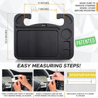 EcoNour 4 in 1 Car Steering Wheel Tray - 2026 Upgraded Tray with Dual Sauce Dip Holder and Tablet Holder | Spacious Steering Wheel Desk for Food and Laptop | Car Accessories (Large)