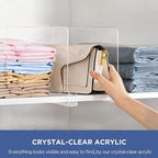 18 Pack 12 Inches [Extra Tall Version] Clear Shelf Dividers for Organization, Acrylic Closet Shelf Vertical Shelves Organizer