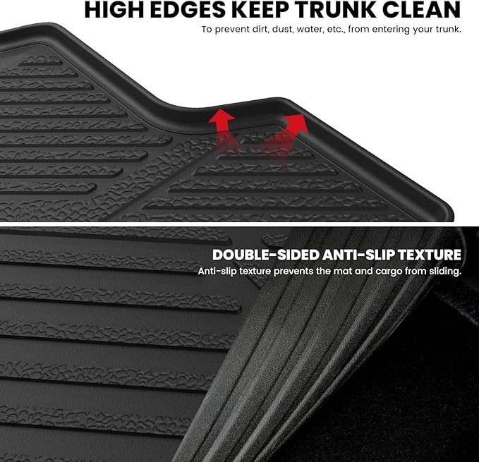 LASFIT Trunk Mat for Honda Civic Hatchback Sport 2017-2021, All Weather TPE Custom Fit Trunk Liner Trunk Tray Cargo Mat Cargo Liner Cargo Tray (Not for Sport Touring)