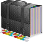 Expanding File Folders,25 Pockets Accordion File Organizer,Expandable Filing Folder with Handle,Portable File Box for Receipt