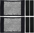 Universal Mesh Cargo Net Storage Net Wall Sticker Organizer Pouch Bag Storage Mesh Net for Car Trunk Storage Add On Organizers for Car Truck (15" x 9.5"(2 Packs, W/Loop))