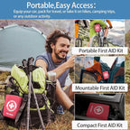 Premium First Aid Kit - Waterproof Molle Medical Bag with Color-Coded Compartments, with Israeli Bandage, Rescue Blanket & CP