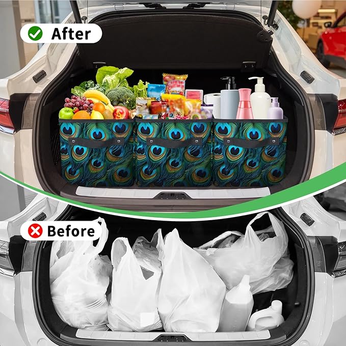 Reusable Grocery Bags Heavy Duty Shopping Bags Foldable Large Tote Bags with Long Handles & Hard Bottom