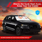 ARISMOTOR Windshield Sun Shade for Audi Q7 2016-2025 2026, Custom Fit Foldable Front Window Sunshade Sun Visor Protector, Block UV Rays Keep Your Car Cooler