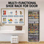Kotkn Over The Door Shoe Organizer with 12 Large Breathable Pockets - Durable Hanging Storage for the Entire Family's Shoes (