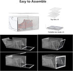 AWTATOS Shoe Storage Boxes, Thickened Shoe Storage Organizer with Clear Magnetic Door, Stackable Shoe Container with Lids, Co