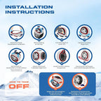 Snow Socks for Tires, Winter Traction Alternative to Snow Chains, Emergency Anti-Slip Tire Covers for Cars/SUVs/Trucks, Reusa
