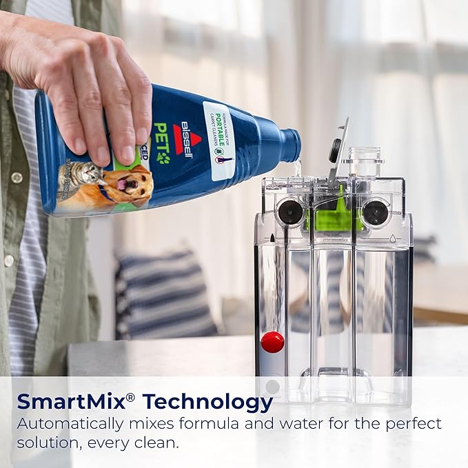 BISSELL Little Green ProHeat SmartMix, Portable Deep Cleaner, Self-Cleaning Tough Stain Tool and Specialized Pet Hair Removal